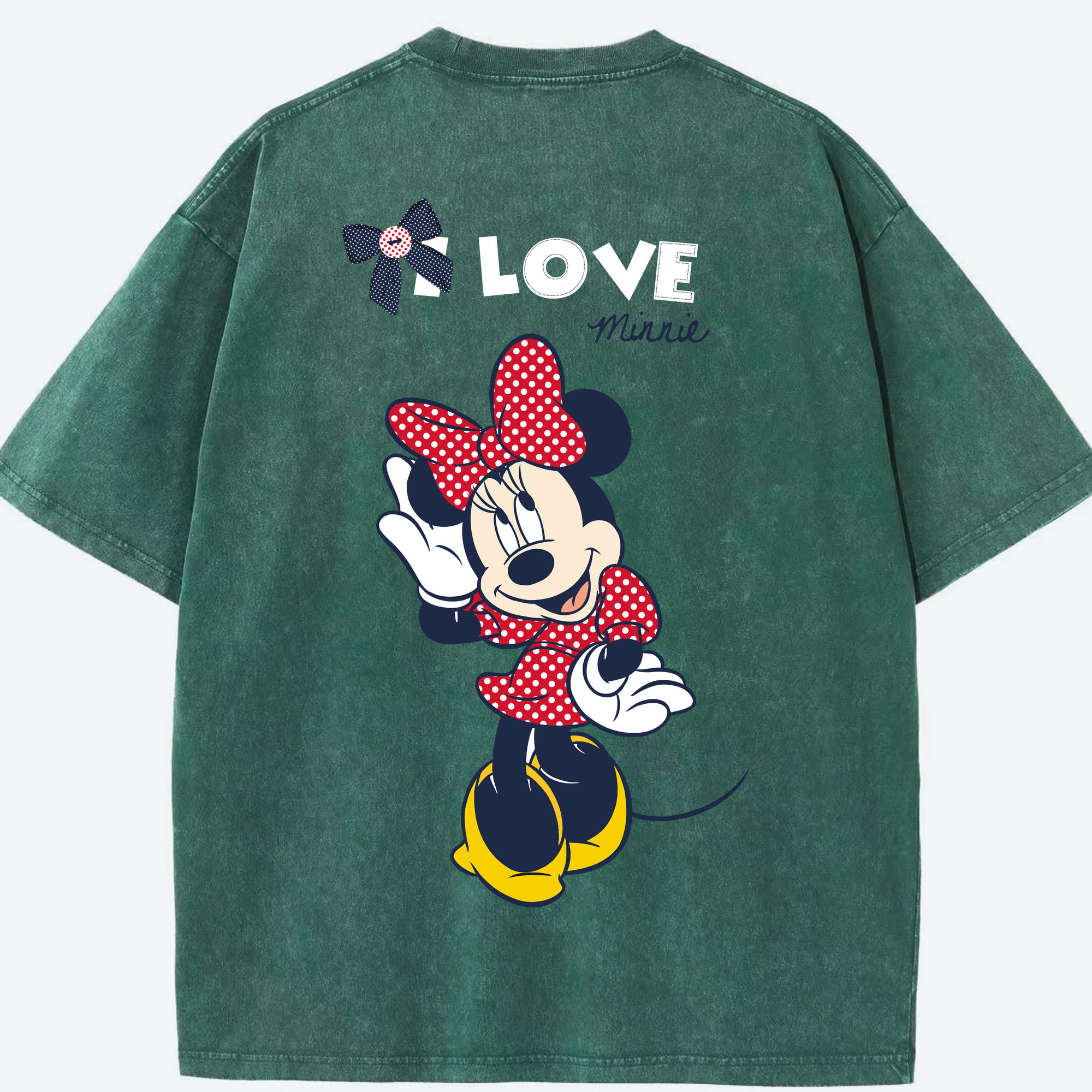 （画像用） ミッキーマウス Mickey Mouse 綿100% ヴィンテージ風 半袖Tシャツ（背面プリント）